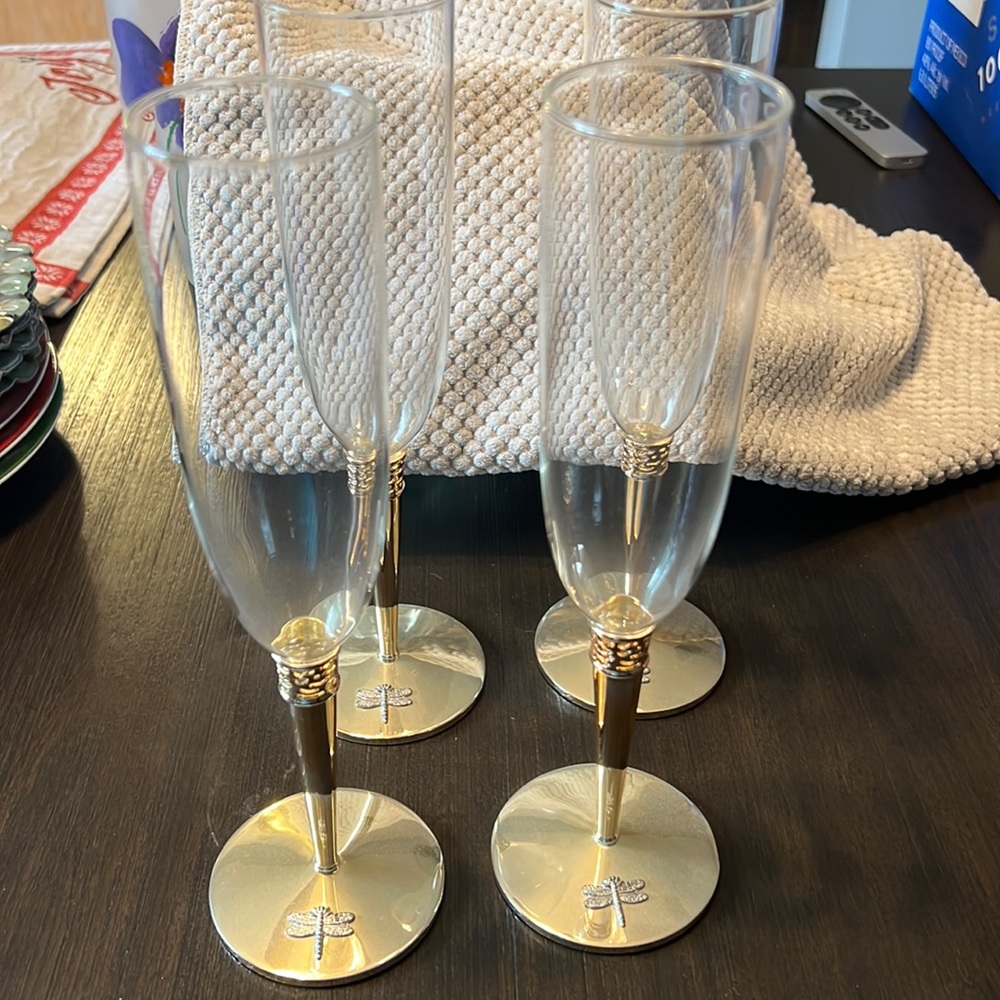 Kate Spade champagne flutes Lenox